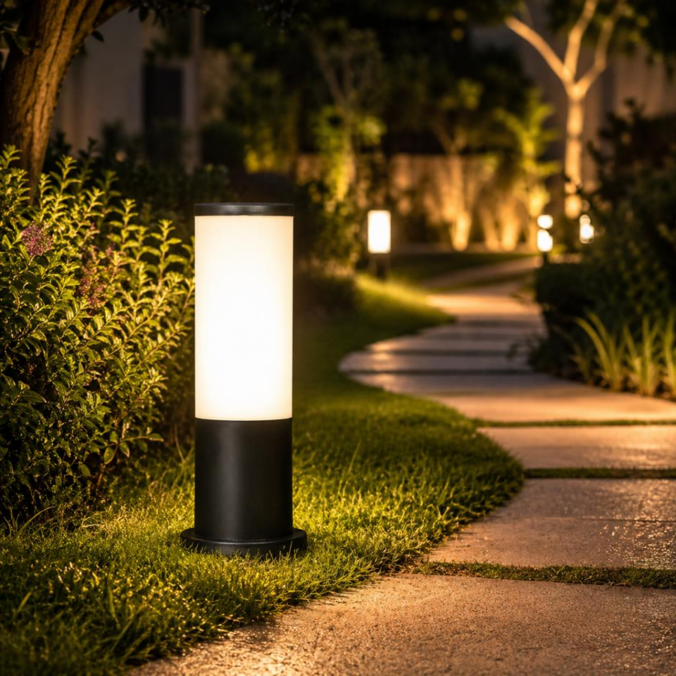 Zita Kule Serisi 29 cm Bahçe Duvar Set Üstü Aydınlatma Armatürü | E27 Duy | IP54 Dış Mekan | Siyah | Ürün Kodu: 233