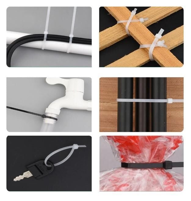 Çetsan 2,5x100 Beyaz 10cm Kablo Bağı Cırt Kelepçe Toplayıcı-250 Adet