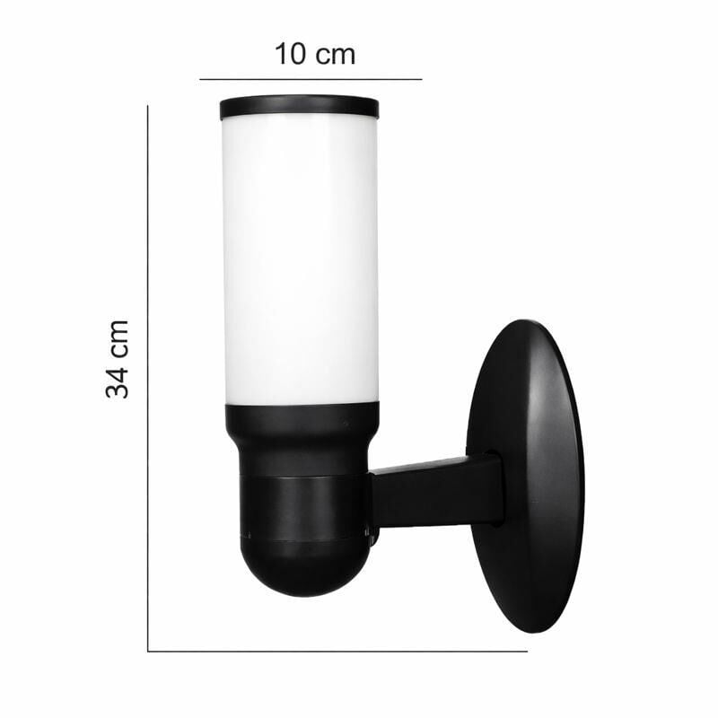 Zita Kule Bahçe Duvar Apliği 34 cm | E27 Duy | IP54 Dış Mekan Duvar Lambası | UV Dayanımlı | Bahçe, Teras, Veranda ve Yürüyüş Yolu Aydınlatması (Ampul Hariç)