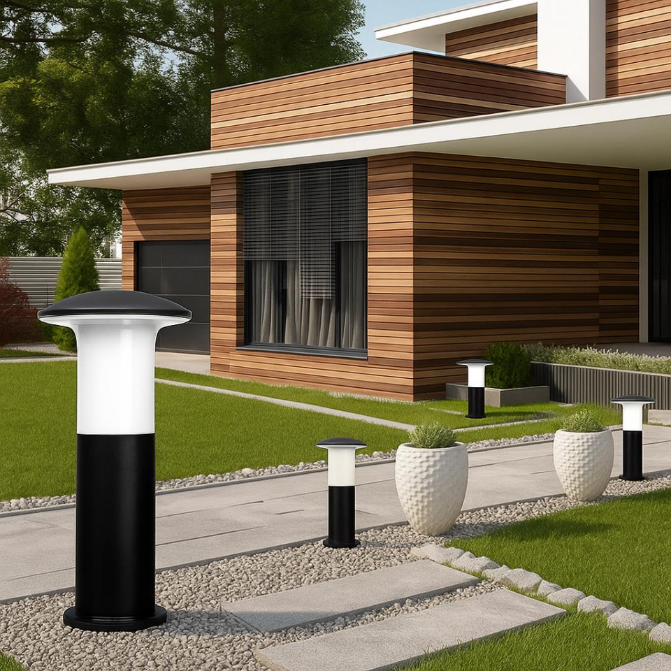 Zita Bahçe Set Üstü Armatür Mantar Uzun 41 cm Siyah | IP54 Koruma Sınıfı | E27 Duylu Değiştirilebilir Ampul Uyumlu