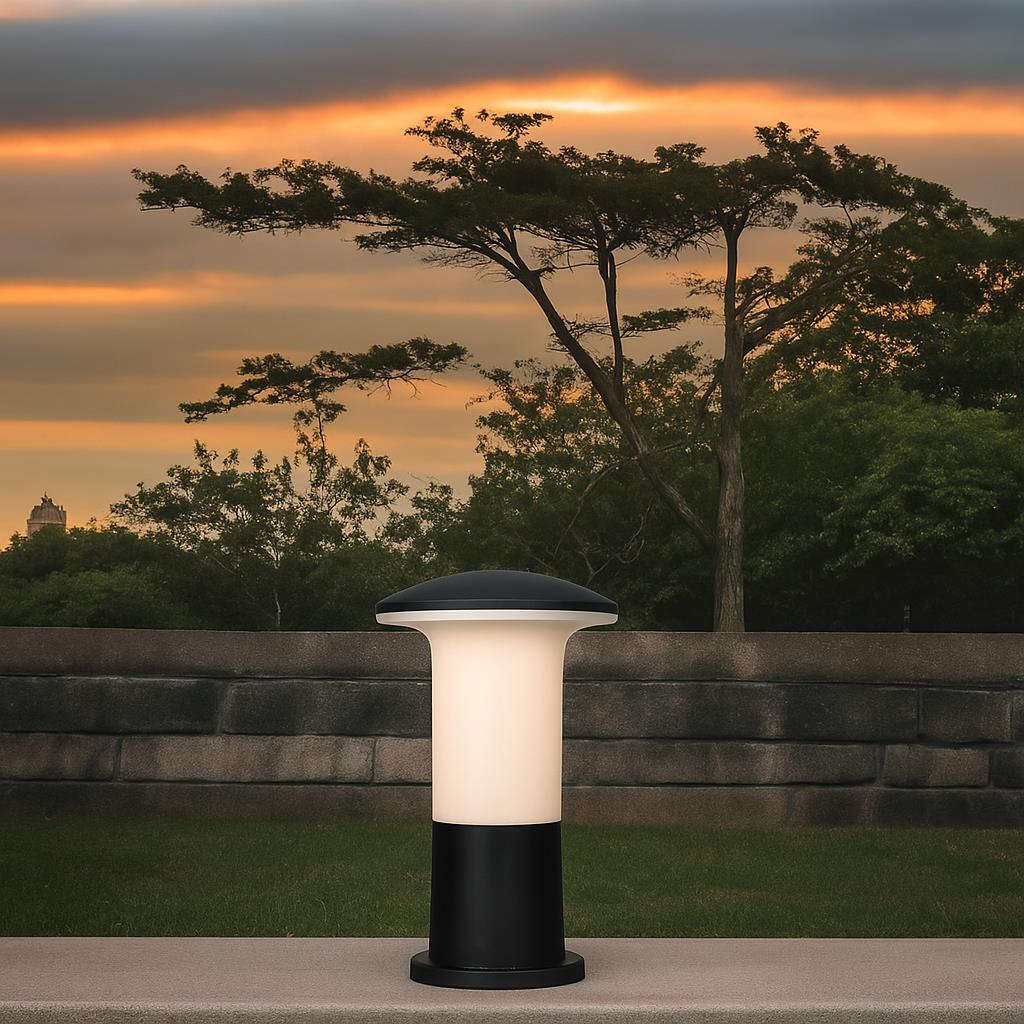 Zita Mantar Bahçe Armatürü 32 cm | Set Üstü Siyah Aydınlatma | IP54 Su Geçirmez | E27 Ampul Uyumlu | Dış Mekan Lamba