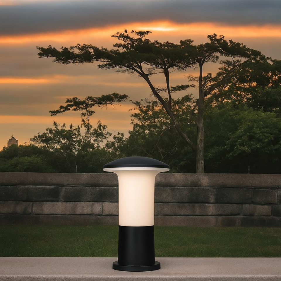 Zita Mantar Bahçe Armatürü 32 cm | Set Üstü Siyah Aydınlatma | IP54 Su Geçirmez | E27 Ampul Uyumlu | Dış Mekan Lamba