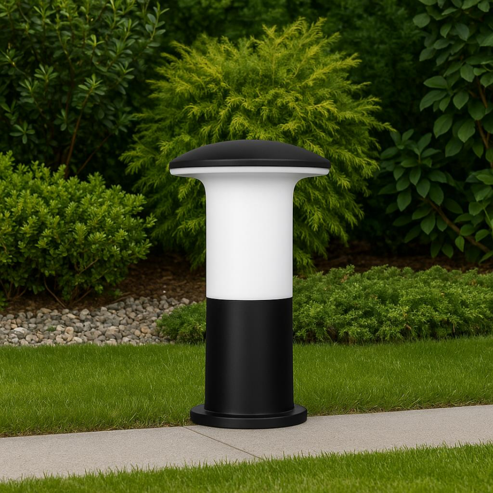 Zita Mantar Bahçe Armatürü 32 cm | Set Üstü Siyah Aydınlatma | IP54 Su Geçirmez | E27 Ampul Uyumlu | Dış Mekan Lamba