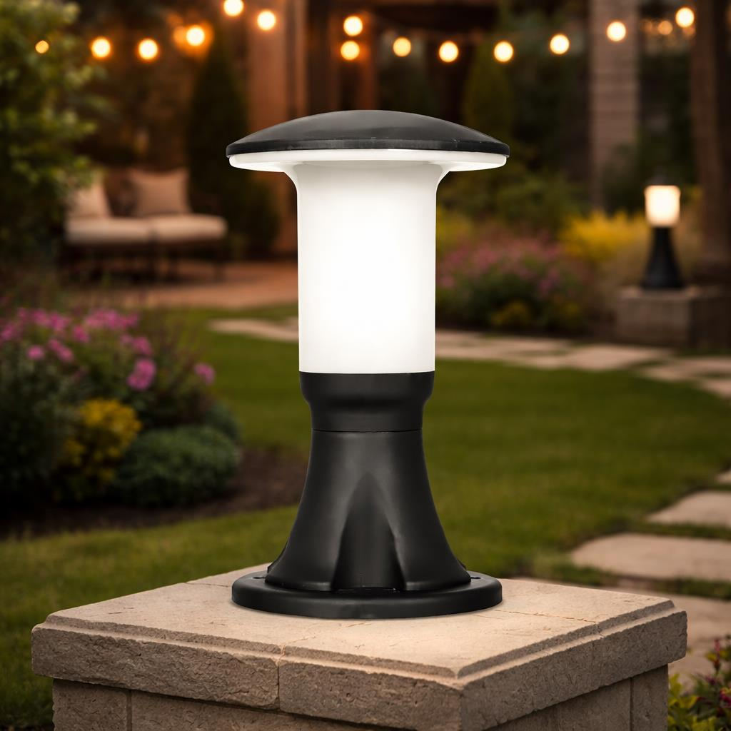 Zita Mantar Kale 33 cm Bahçe Duvar Set Üstü Aydınlatma Armatürü | E27 Duy | IP54 | UV Korumalı | Ampul Hariç