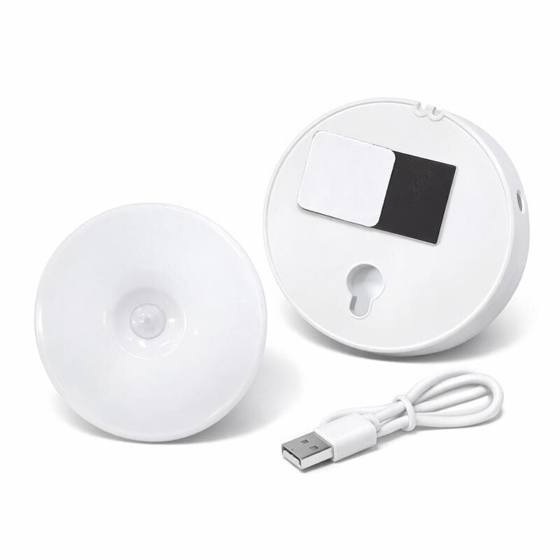 2’li Set Sensörlü LED Kabin Işığı Gece Lambası | 1,5W | 4000K Doğal Beyaz | 150 Lümen | USB Şarjlı | Manyetik & Bantlı | Mutfak Dolabı, Merdiven, Gardırop Aydınlatma Karanlıkta Harekete Duyarlı