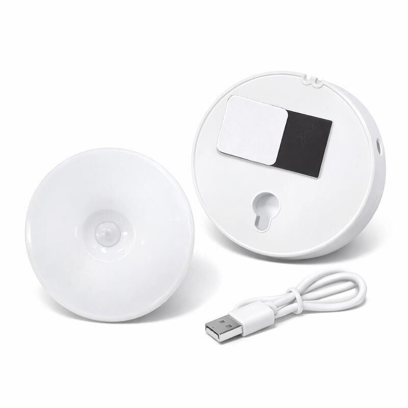 2’li Set Sensörlü LED Kabin Işığı Gece Lambası | 1,5W | 4000K Doğal Beyaz | 150 Lümen | USB Şarjlı | Manyetik & Bantlı | Mutfak Dolabı, Merdiven, Gardırop Aydınlatma Karanlıkta Harekete Duyarlı