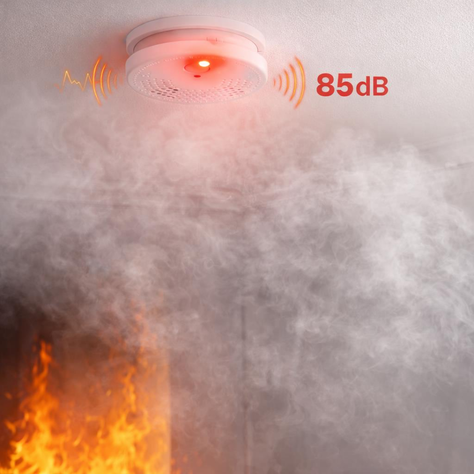 Cata CT-9451 Duman Dedektörü | 85 dB Alarm | 9V Pilli (Pil Hariç) | IP30 | 10x3 cm Yangın Uyarı Dedektörü