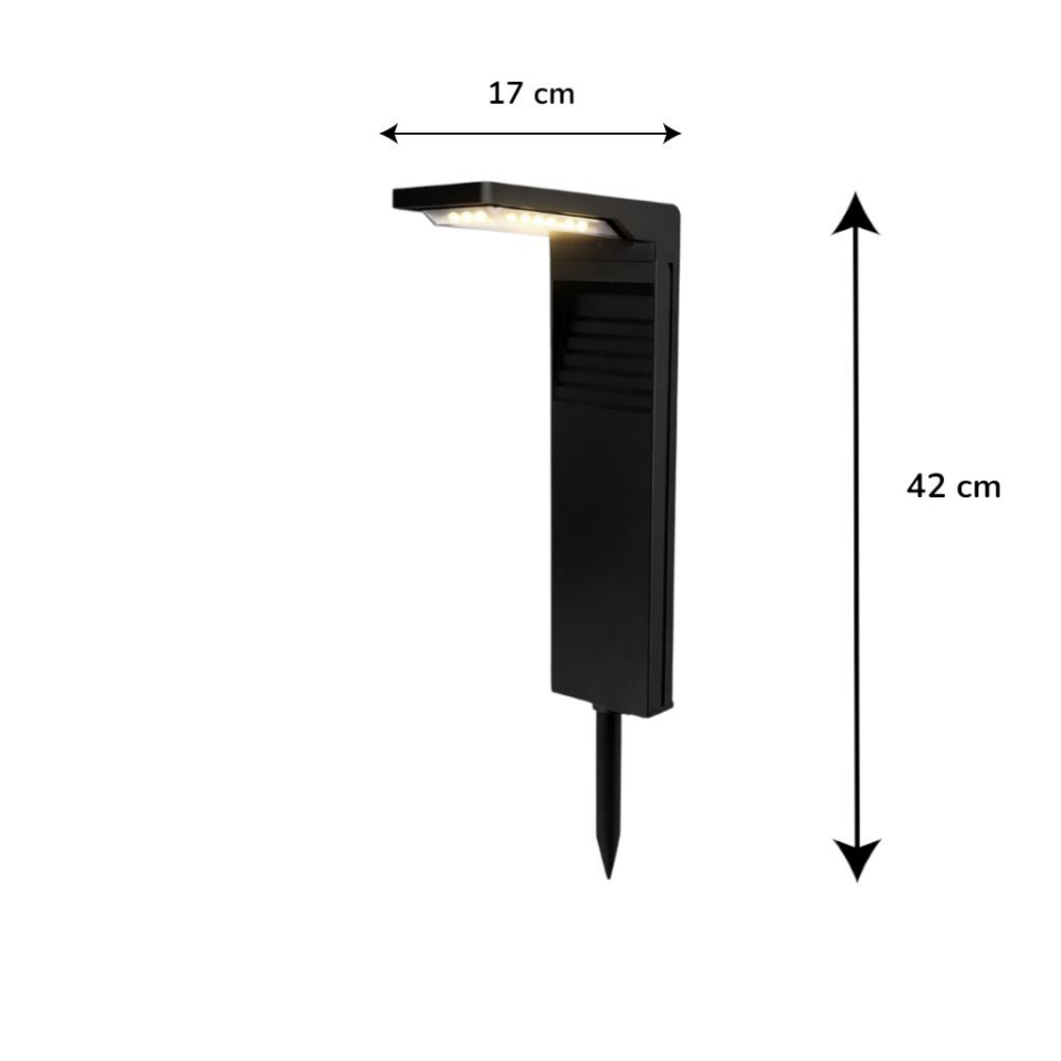 Hero Led 10W Solar LED Bahçe Aydınlatma Armatürü 3200K Günışığı – IP54 Suya Dayanıklı – Kazıklı Dış Mekan Armatür
