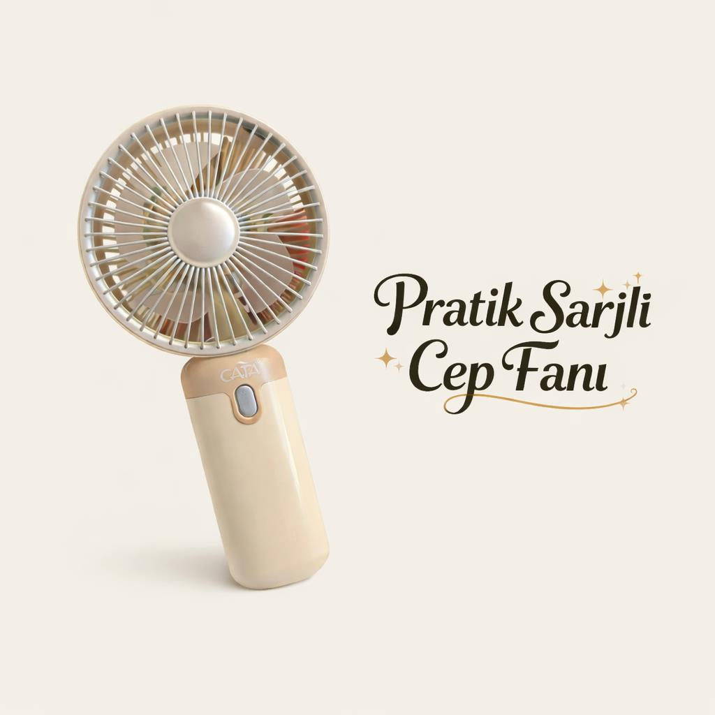 Cata CT 9949 El Vantilatörü 3 Kademeli Hız Ayarlı Taşınabilir Mini Fan Cep Fanı