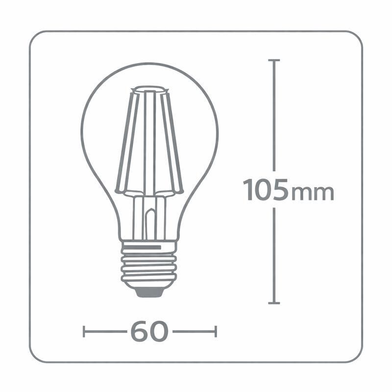 Ecolite LED Filament Ampul 6.5W (60W) E27 Duy 2700K Sarı Işık 2’li Paket