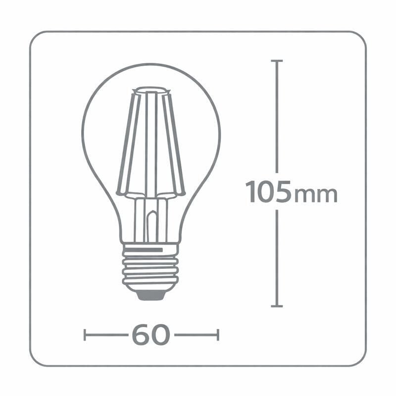 Ecolite LED Filament Ampul 6.5W (60W Eşdeğer) E27 Duy 2700K Sarı Işık 810 Lümen 2’li Paket