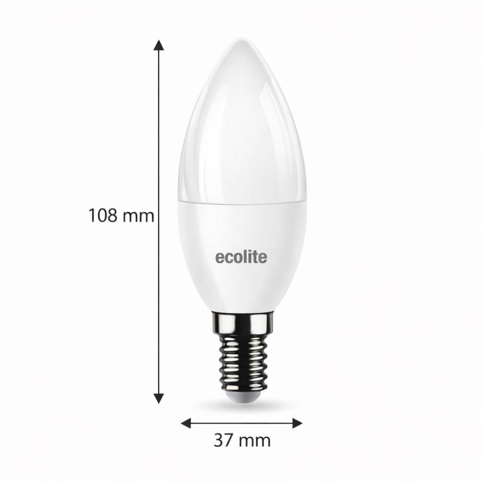 Ecolite 8W LED Mum Ampul E14 6500K Beyaz 3’lü Paket