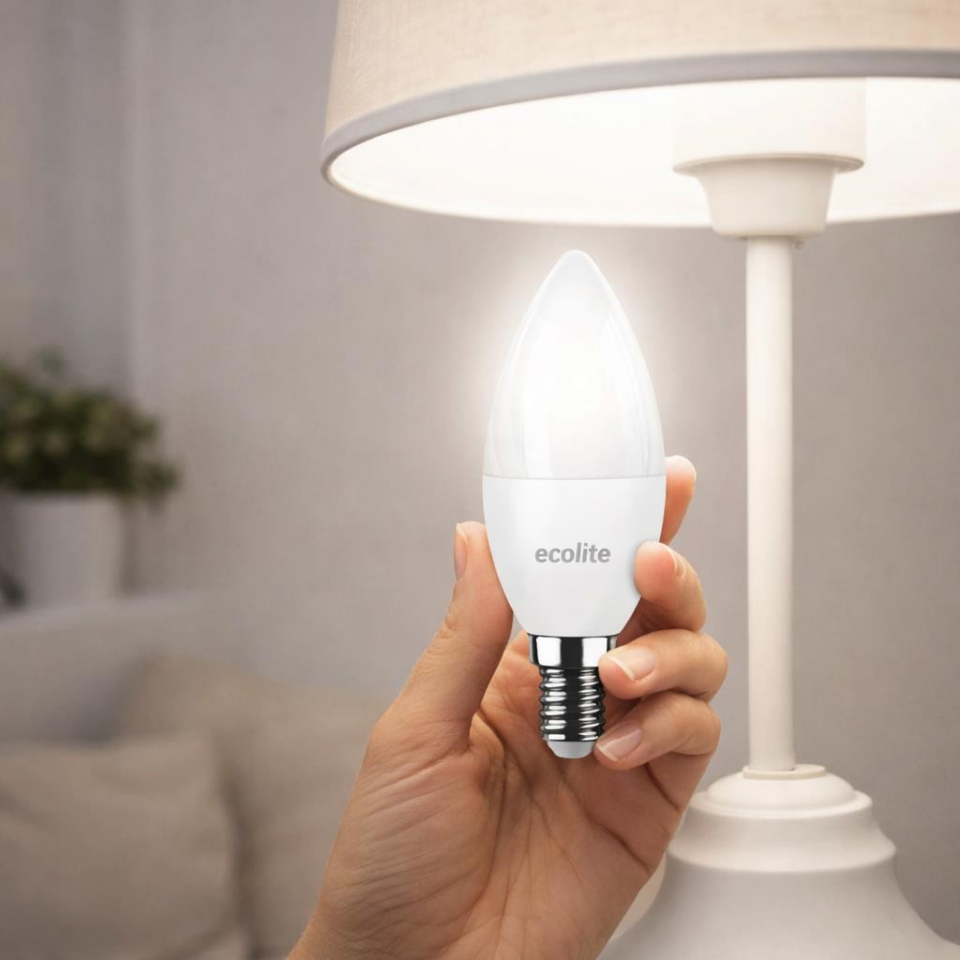 Ecolite 8W LED Mum Ampul E14 6500K Beyaz 3’lü Paket