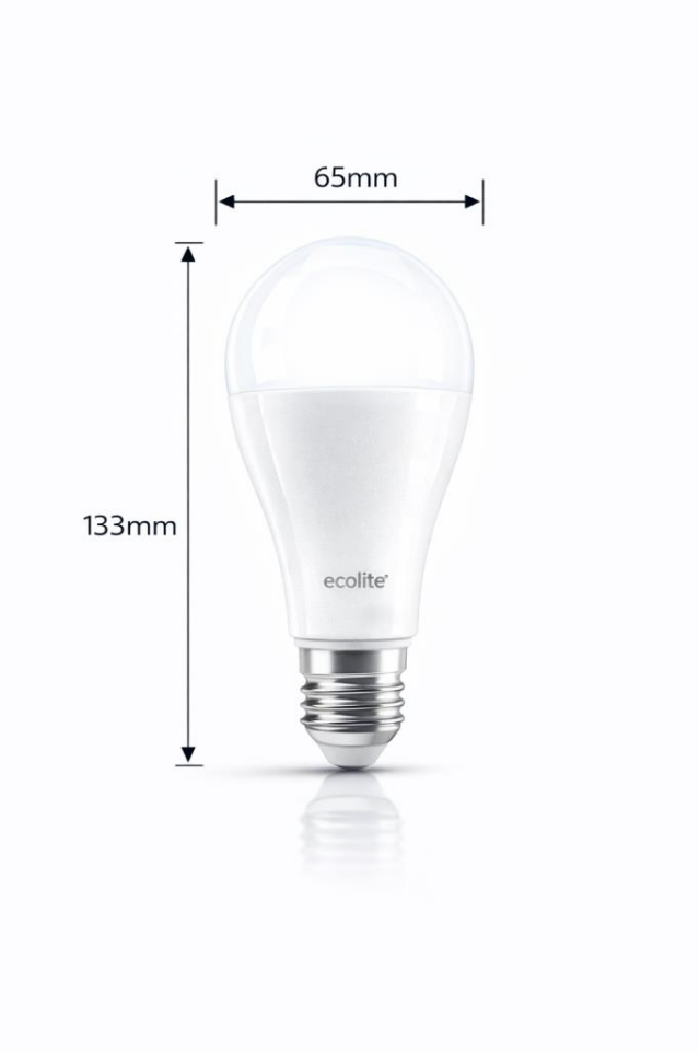 Ecolite 9W Şarjlı LED Ampul E27 – 850 Lümen 3000K Sarı Işık, 62W Eşdeğer, Acil Durum Ampulü, Elektrik Kesintisinde 2 Saat Aydınlatma