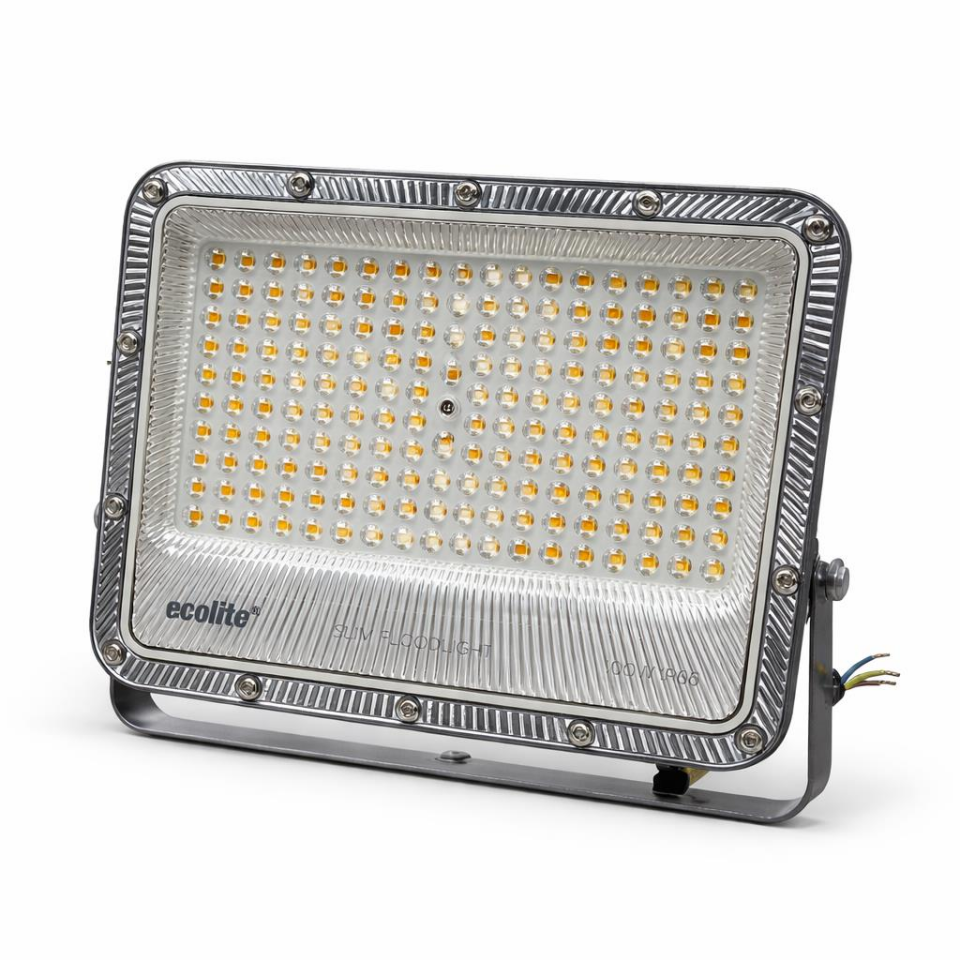Ecolite 100W LED Projektör 8000 Lümen 6500K Beyaz Işık IP66 Su Geçirmez Dış Mekan Bahçe Duvar Aydınlatma 220V