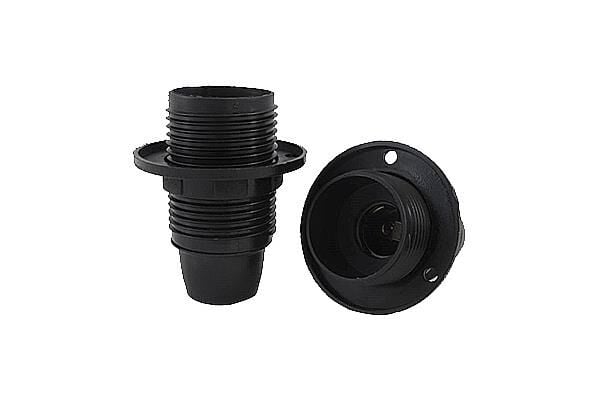 Avize İtalyan duyu E-14 Siyah Örgün Dişli Duy