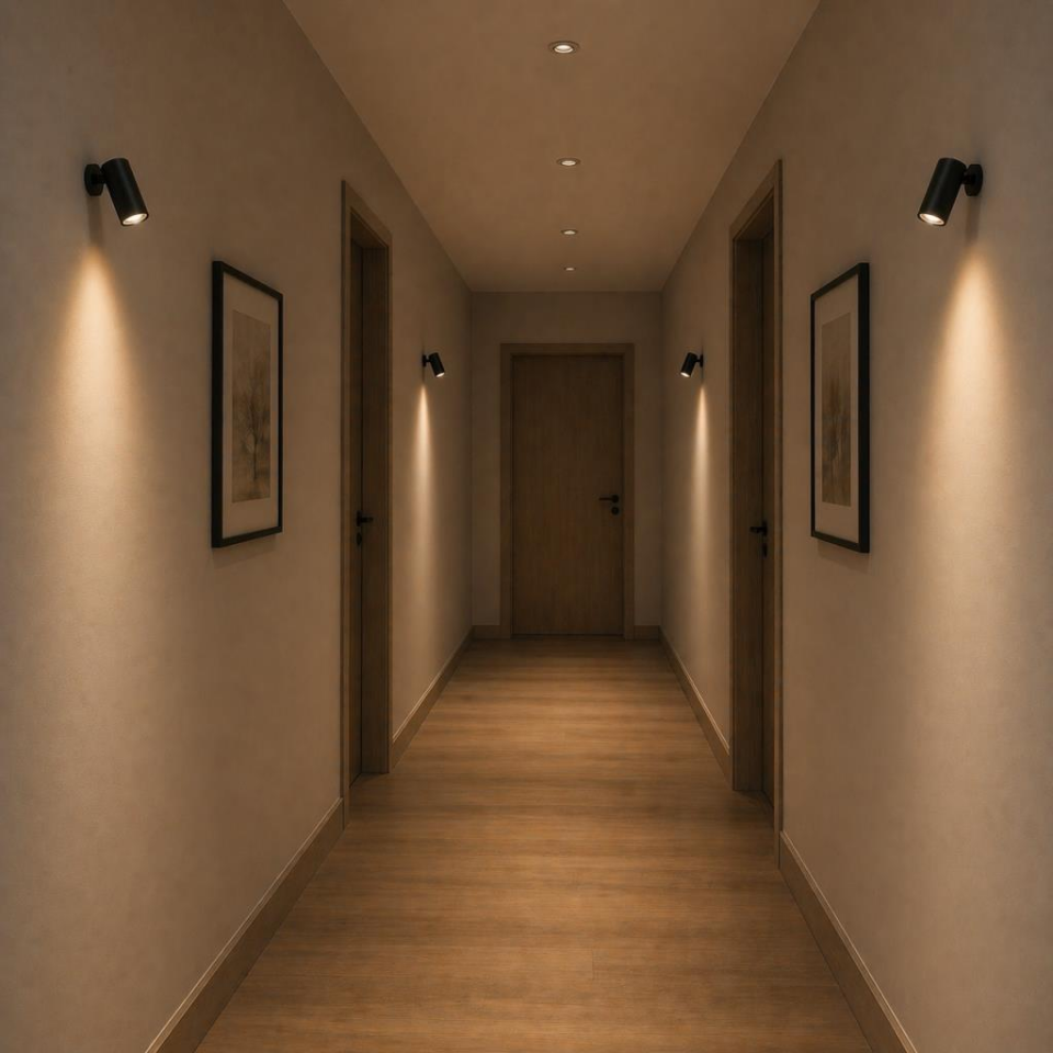 GU10 Duylu Siyah Aplik Spot 3000K Günışığı – Ayarlanabilir Başlık, Modern Şık Tasarım, Tavan ve Duvar Uyumlu İç Mekan Aydınlatma Armatürü