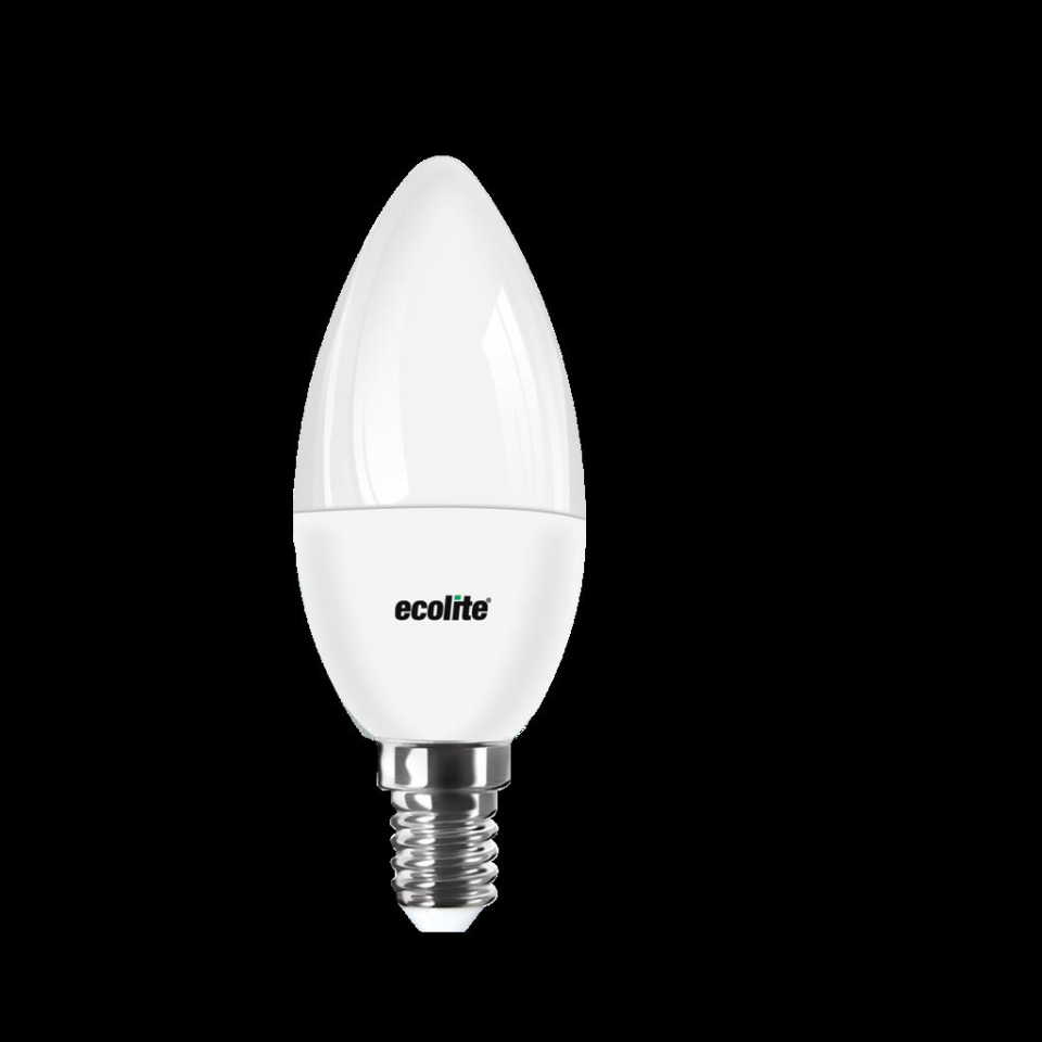 Ecolite 8.5W E14 LED Mum Ampul 3’lü Paket – 3000K Sarı Işık, 810 Lümen, 60W Eşdeğer, Opal Dekoratif