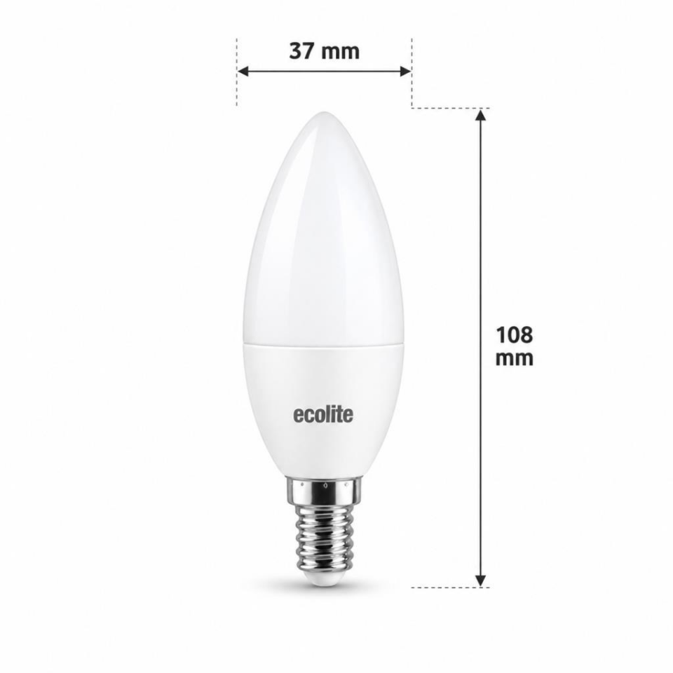 Ecolite 8W LED Mum Ampul 3’lü Paket E14 Duy 3000K Sarı Işık 810 Lümen 60W Eşdeğer Dekoratif Opal Ampul Enerji Tasarruflu