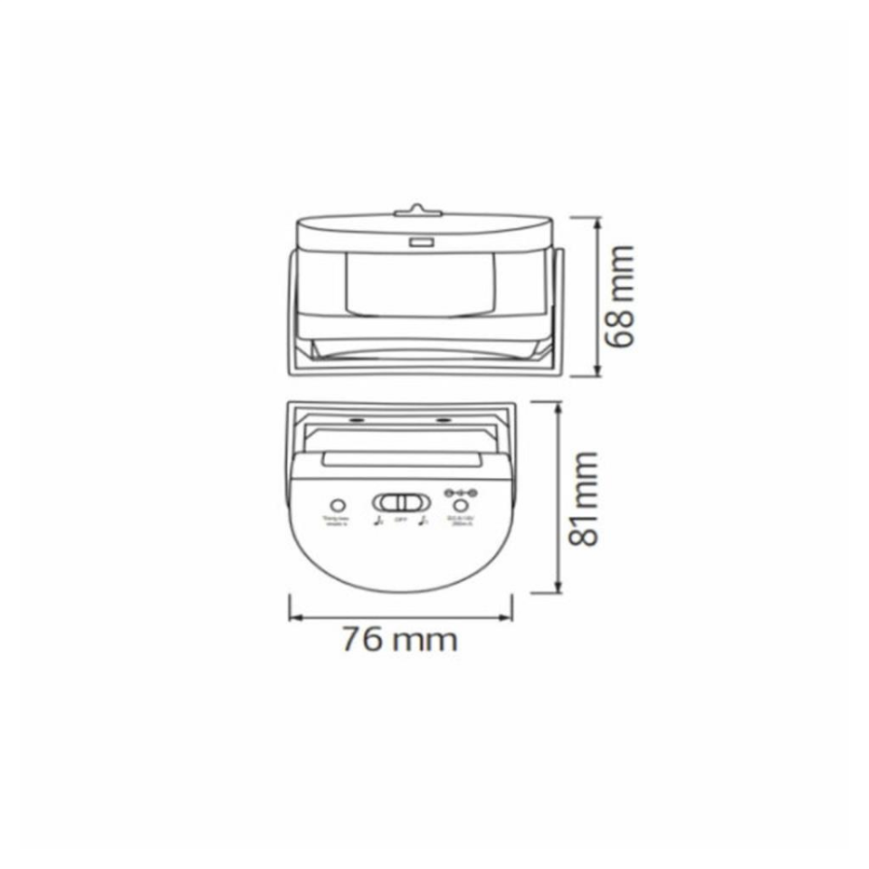 Horoz 086-005-0001 Hareket Sensörlü Kapı Zili Alarm – PIR Sensör, 6 m Algılama