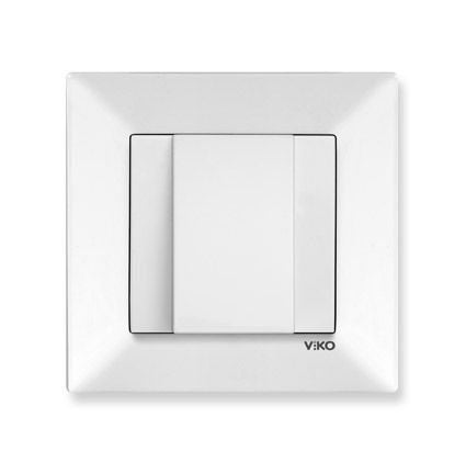Viko Meridian Beyaz Kablo Çıkış Kapağı Çerçeve Dahil